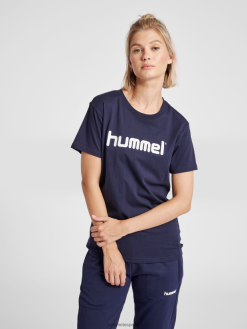camiseta hmlgo de algodón con logo s/s Hummel 880V843935 mujer "ropa"