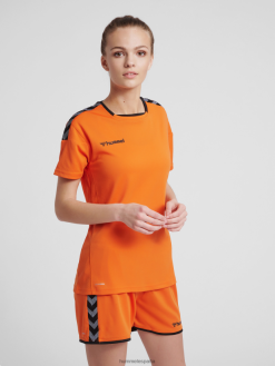 jersey de poliéster hmlauthentic s/s Hummel 880V843722 mujer "top deportivo con galones"