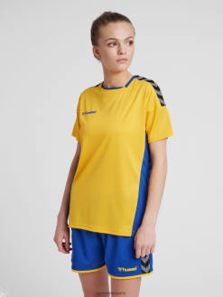 jersey de poliéster hmlauthentic s/s Hummel 880V843752 mujer "top deportivo con galones"