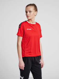 jersey de poliéster hmlauthentic s/s Hummel 880V843761 mujer "top deportivo con galones"