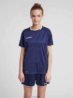 jersey de poliéster hmlauthentic s/s Hummel 880V843966 mujer "top deportivo con galones"