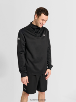media cremallera hmlcourt manga larga Hummel 880V84193 hombres "jersey con media cremallera"