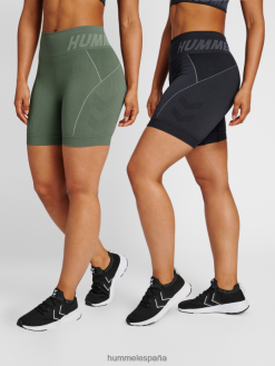 Pack de 2 shorts con costuras de hmlte christel Hummel 880V843659 mujer "Pack de 2 pantalones cortos sin costuras"