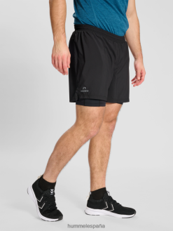 shorts 2 en 1 nwldetroit Hummel 880V84134 hombres "Pantalones cortos para correr 2 en 1"