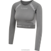 top corto hmlsi sin costuras manga larga Hummel 880V843350 mujer "top corto de manga larga"